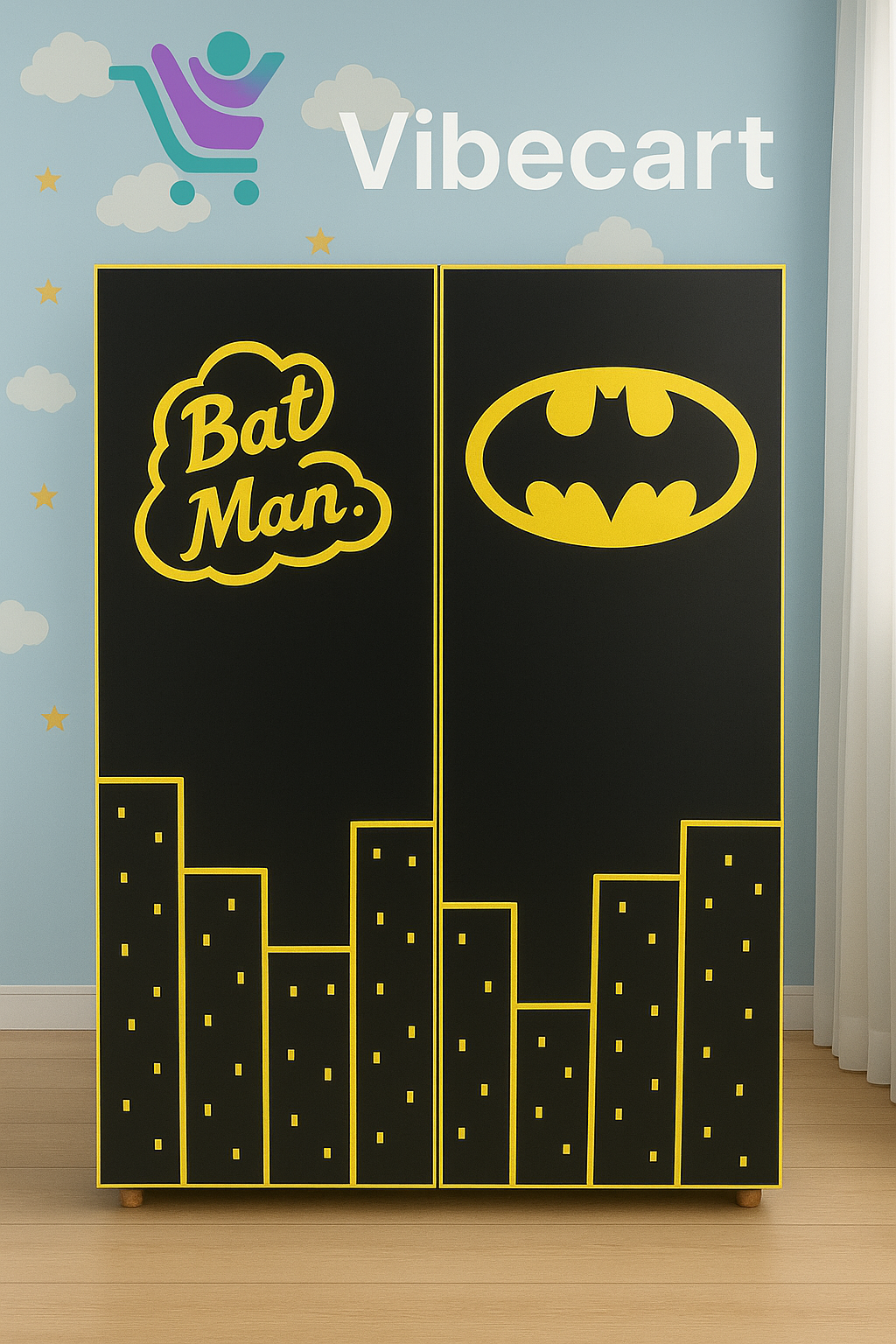Batman-Themed Kids Wardrobe – Stylish Storage for Superhero Fans