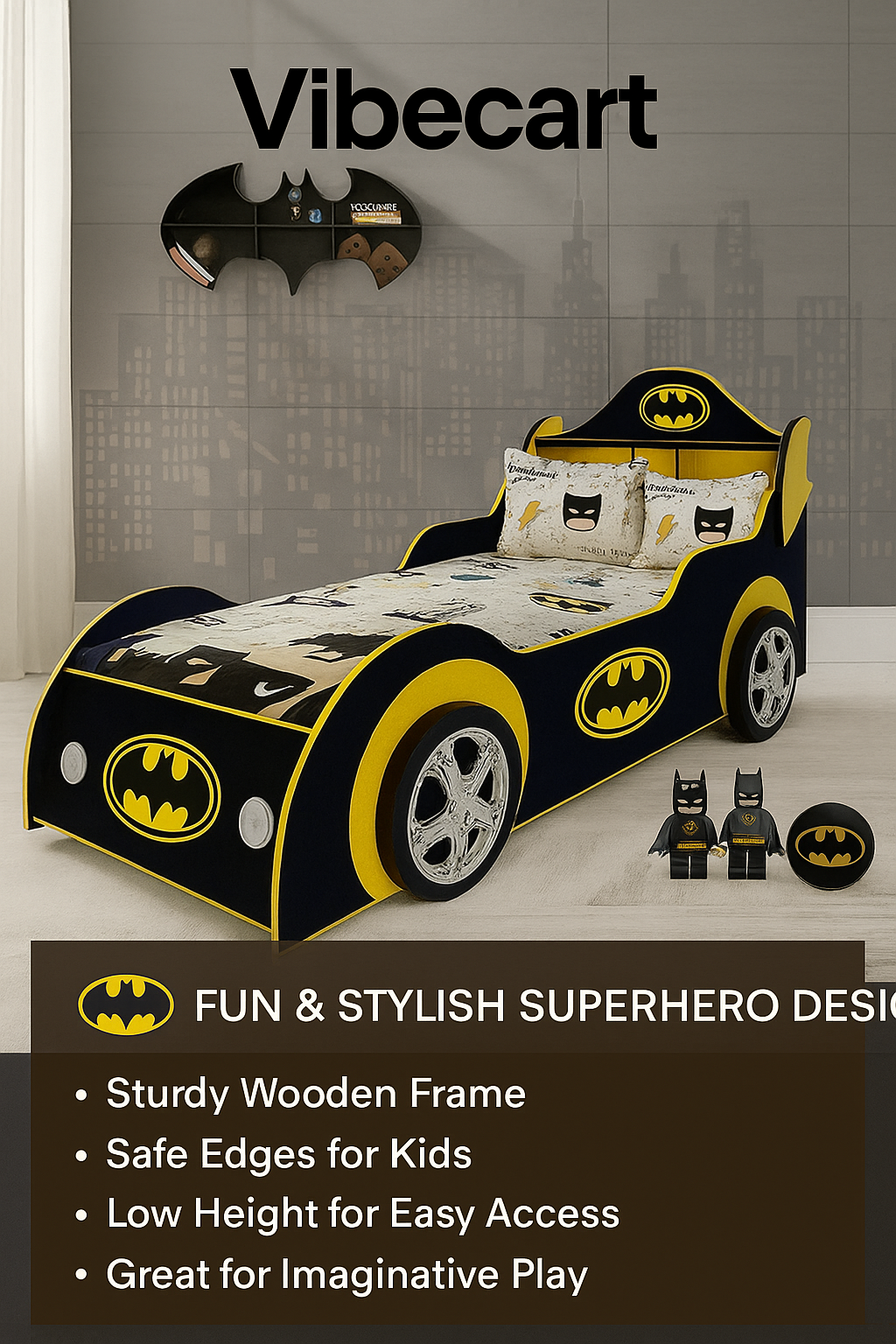 🦇 Batman Bed: "Superhero Batmobile Car Bed – Bold Design for Brave Kids"  💖 Pink Car Bed: "Princess Pink Car Bed – Whimsical Style for Little Dreamers"  Let me know if you want more fun or SEO-optimized variations!