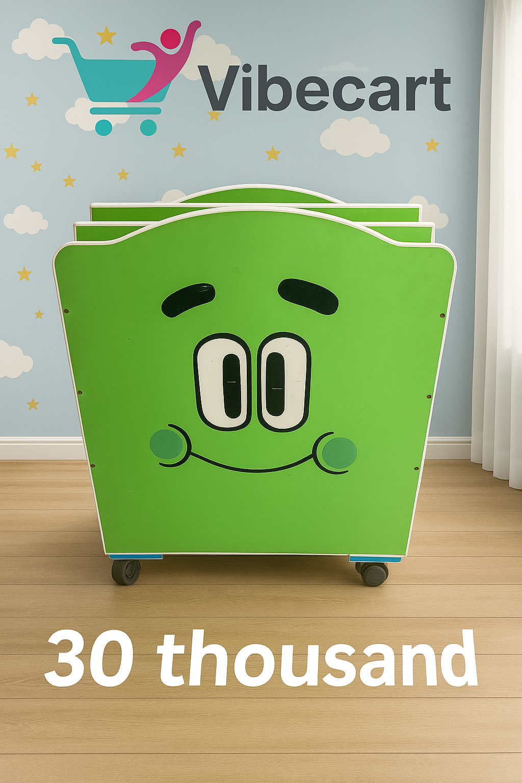 Kids Folding Bed with Cartoon Design – Space-Saving & Fun!